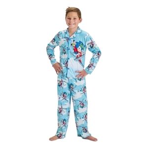 😃Sonic The Hedgehog Light Blue Character Pajama Set